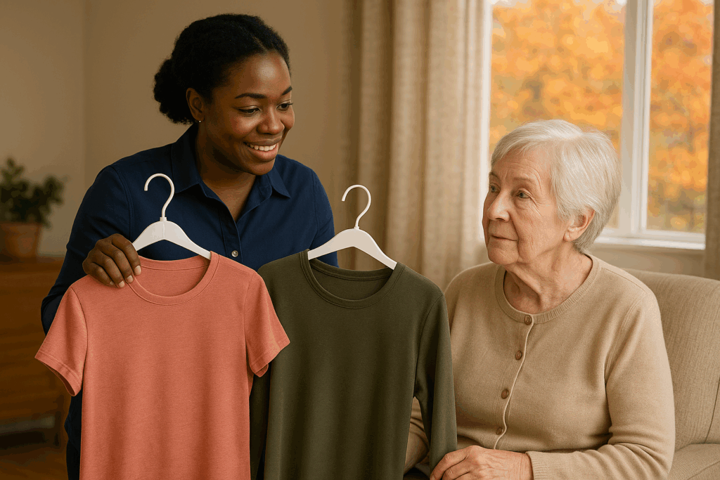 Visual-Verbal-Touch Cuing and Why It's Important 3 shirt choices Visual-Verbal-Touch Cuing and Why It's Important